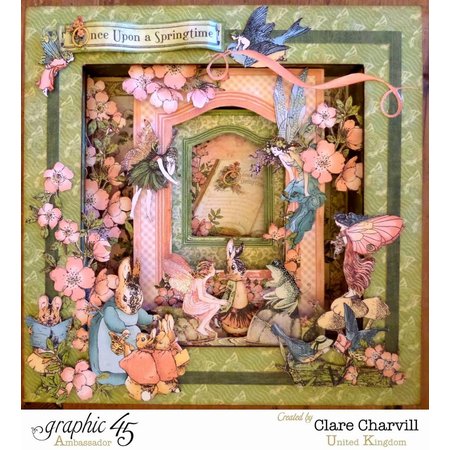 Graphic 45 Grafiske 45 Once Upon A Springtime, 30,5 x 30,5 cm, Deluxe Collectors Edition