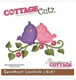 Cottage Cutz Stamping and embossing stencil, Sweetheart Lovebirds (4x4)