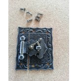 Embellishments / Verzierungen Nostalgisk Scrapbook lås, 1 stk, 5 x 4,3cm