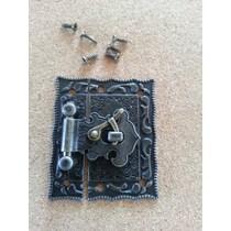 Nostalgische Scrapbook slotje, 1 stuk, 5 x 4,3cm