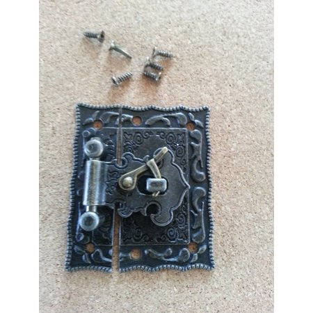 Embellishments / Verzierungen Nostalgisk Scrapbook lås, 1 stk, 5 x 4,3cm
