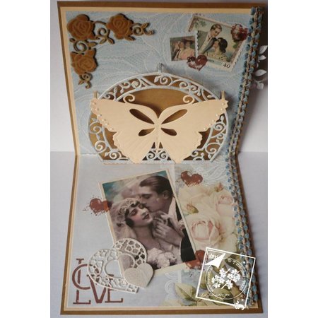 Joy!Crafts und JM Creation Alegría Crafts, y el estampado de la plantilla