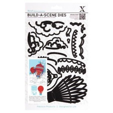X-Cut / Docrafts XCut A5, stamping template set for 3D image design, hot air balloon vintage