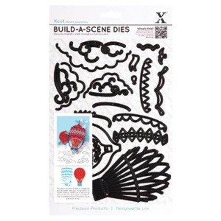 X-Cut / Docrafts XCut A5, stempling skabelon kit til 3D image design, luftballon Vintage