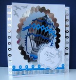 X-Cut / Docrafts XCut A5, stempling mal kit for 3D-bilde design, hot air balloon Vintage