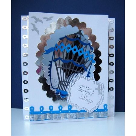 X-Cut / Docrafts XCut A5, stempling mal kit for 3D-bilde design, hot air balloon Vintage