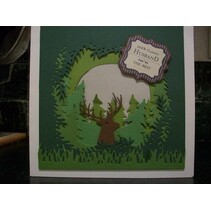 XCut A5, Skæreskabelon Die Set for 3D image design, skov