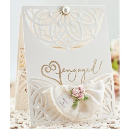 Spellbinders und Rayher Punch - e embossing stencil SET, Shapeabilities arqueada Elegance