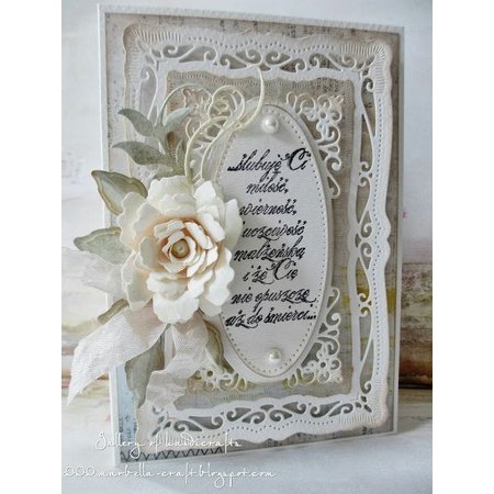 Spellbinders und Rayher Spellbinder, estampado y cliché de estampado, marco Pretty decorativo