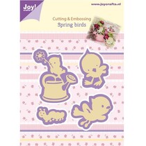 Joy Crafts, stempling - og preging sjablong, Spring Birds