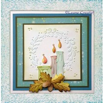 Punching - and embossing stencil, candles