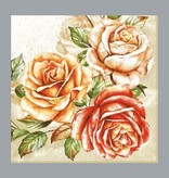 DECOUPAGE AND ACCESSOIRES A set of 5 different designer napkins: floral motifs