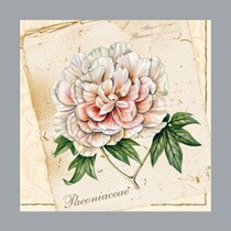 Een set van 5 verschillende ontwerper servetten: bloemmotieven