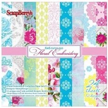 Scrapbooking Paper, Floral Embroidery