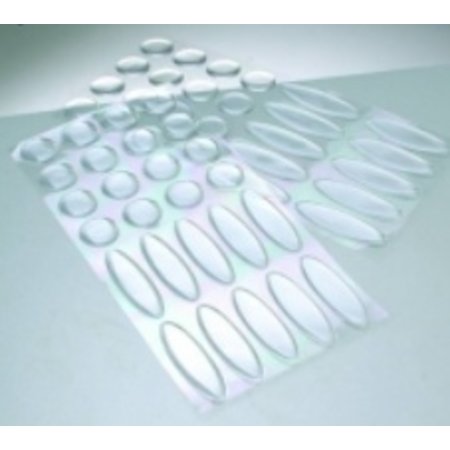 BASTELZUBEHÖR / CRAFT ACCESSORIES 1 Bogen mit Epoxy Sticker, klar, sortiert oval und rund