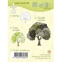 Gennemsigtige frimærker, doodle stempel: Tree