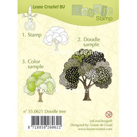 Leane Creatief - Lea'bilities selos transparentes, selo do Doodle: Árvore