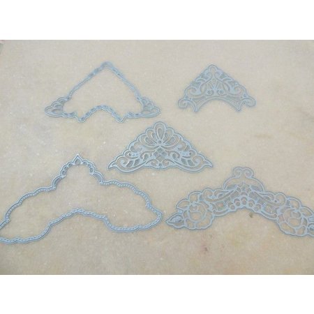 Marianne Design Corte e de estampagem estênceis, LR0281, Creatables, cantos de Petra