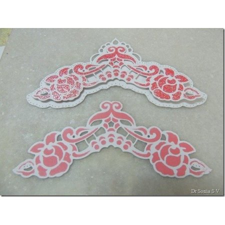 Marianne Design Corte e de estampagem estênceis, LR0281, Creatables, cantos de Petra