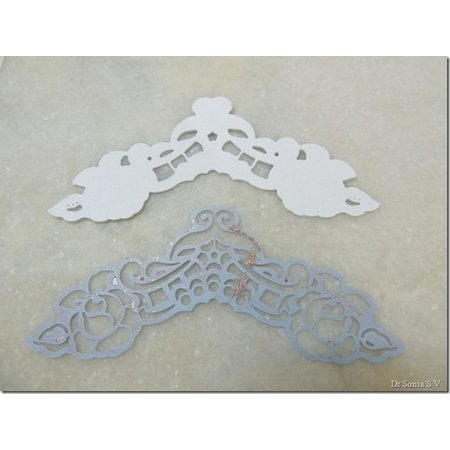 Marianne Design Corte e de estampagem estênceis, LR0281, Creatables, cantos de Petra
