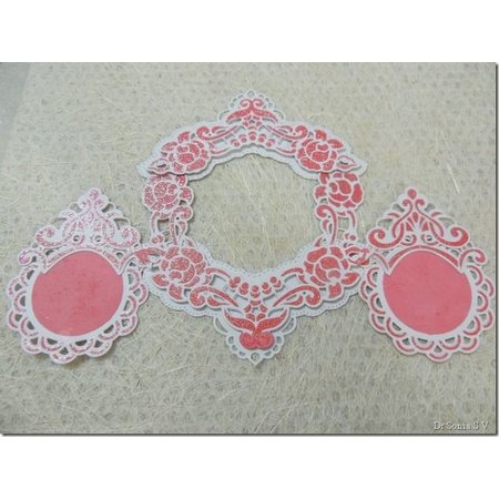 Marianne Design Corte e de estampagem estênceis, LR0281, Creatables, cantos de Petra