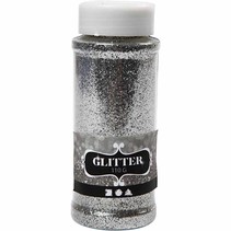 grote glitter shaker van 110gr, zilver, goud of wit