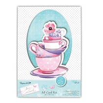 A5 kaart set, compleet Bastelset