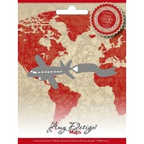Cutting and embossing stencils, Amy Design Maps, aircraft