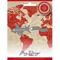 Cutting and embossing stencils, Amy Design Maps, aircraft