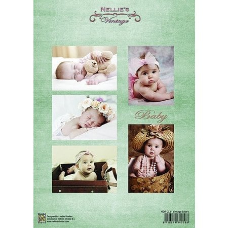 Nellie snellen Bilderbogen A4, Vintage Babies