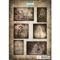 Bilderbogen A4, Vintage Kinder