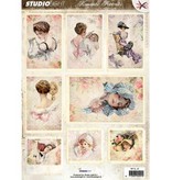 Vintage, Nostalgia und Shabby Shic Gestantzte A4 3D sheet - Romantic Picture