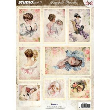 Vintage, Nostalgia und Shabby Shic Gestantzte A4 3D sheet - Romantic Picture