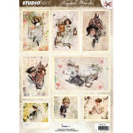 Vintage, Nostalgia und Shabby Shic Folha A4 Gestantzte 3D - imagem romântica