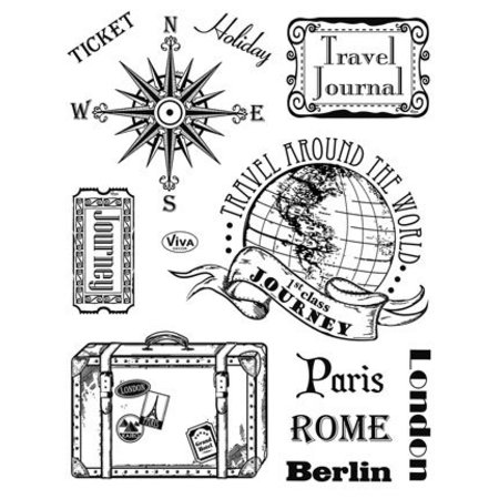 Viva Dekor und My paperworld Klare frimerker, Paris-Roma-Berlin