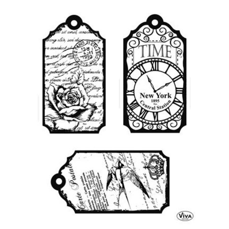 Viva Dekor und My paperworld Clear stamps, vintage labels