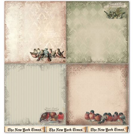 Designer Papier Scrapbooking: 30,5 x 30,5 cm Papier Design papir "Baggrund" 4