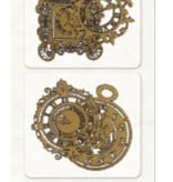 Embellishments / Verzierungen Ornaments: Bo Bunny laser cut chipboard timepiece
