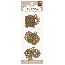 Ornamenter: Bo Bunny laser cut sponplater timepiece