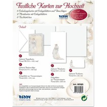 Edeles Kartenset zu festliche Anlässe, Brautpaar weiss
