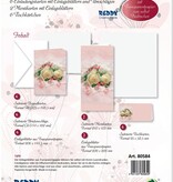 BASTELSETS / CRAFT KITS: Edeles di carte per occasioni festive, anelli di nozze con rose bianche