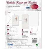 BASTELSETS / CRAFT KITS: Edeles Kartenset zu festliche Anlässe, Brautpaar weiss-schwarz