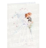 BASTELSETS / CRAFT KITS: Edeles Kartenset zu festliche Anlässe, Brautpaar weiss-schwarz