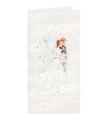 BASTELSETS / CRAFT KITS: Edeles Kartenset zu festliche Anlässe, Brautpaar weiss-schwarz