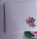 BASTELSETS / CRAFT KITS: Edeles de cartes à des occasions festives, anneaux de mariage avec des roses roses