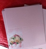BASTELSETS / CRAFT KITS: Edeles Kartenset zu festliche Anlässe, Eheringe mit weissen Rosen