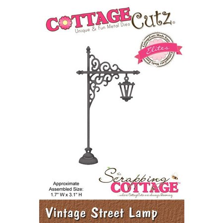 Cottage Cutz Ponsen en embossing sjablonen Vintage lantaarnpaal