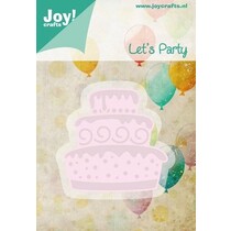 Stamping and embossing stencil template Let's Party