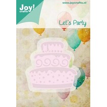 Stamping and embossing stencil template Let's Party