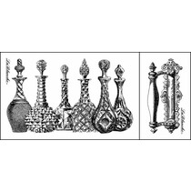 LaBlanche stamp: Glass Decanters, perfume vials (2 stamps)